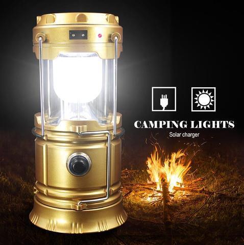 Lanterna de acampamento solar LED