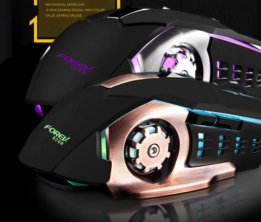 Ratón Gaming Mecánico con Cable USB – FV-502 con Iluminación RGB 🎮🔥