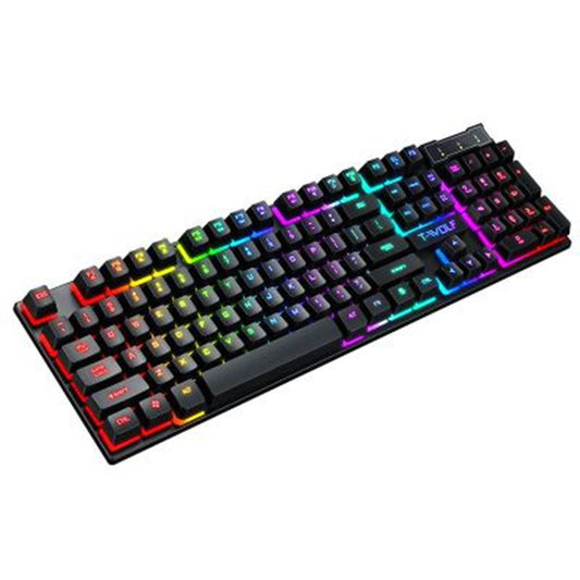 Teclado Gamer con Cable USB – Retroiluminado, Diseño Flotante y Teclas Multimedia