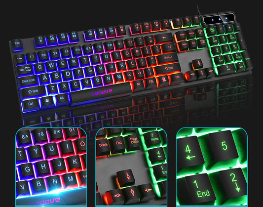 Teclado Gamer USB Retroiluminado – Ideal para Juegos, con Cable de 1,5m