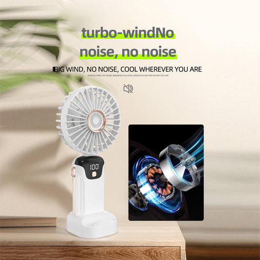Ventilador de mano con pantalla digital