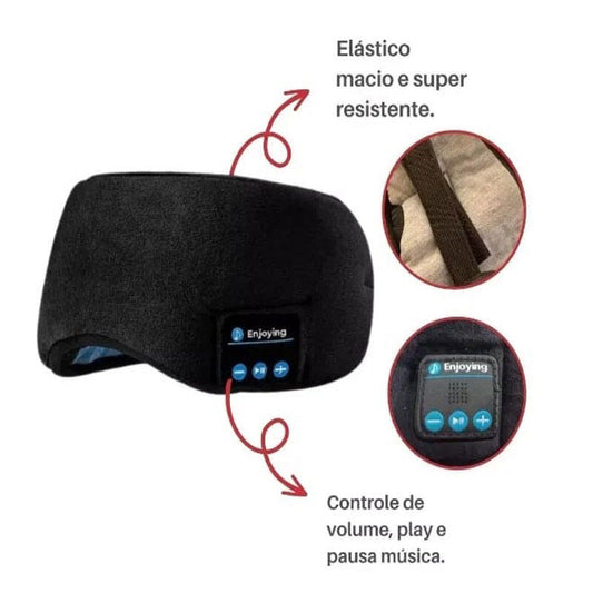 Antifaz para Dormir con Auriculares Bluetooth – Relájate con Música y Comodidad