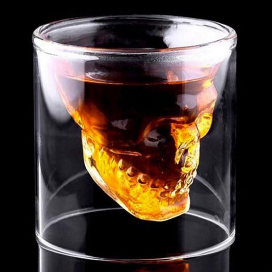 Set de 3 Vasos Calavera de Cristal – Doble Pared y Térmicos (130ml) 💀🥃