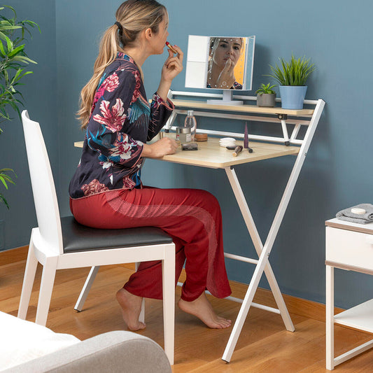 Escritorio Plegable con Estante Tablezy – Multifuncional y Ahorro de Espacio 🖥️📚