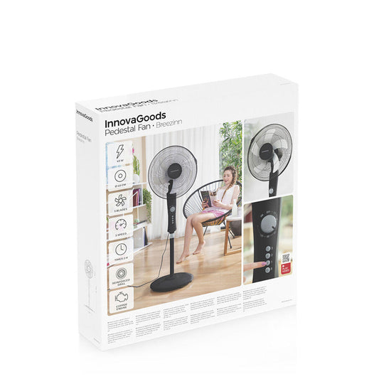 Ventilador de Pie Breezinn Negro – 45W