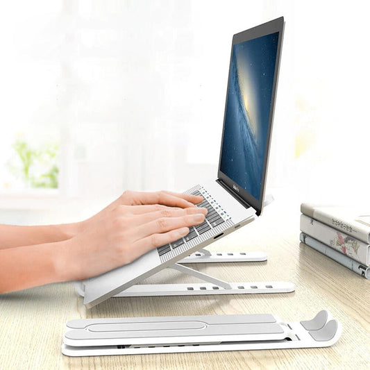 🖥️ Soporte Plegable para Portátil – Ajustable, Antideslizante y Compacto
