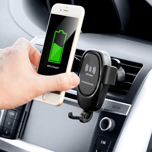 Soporte de Móvil con Cargador Inalámbrico para Coches Wolder – Rotación 360º y Carga Rápida