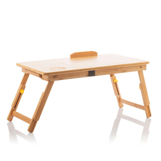 Mesa Plegable Auxiliar de Bambú Lapwood – Estilo, Funcionalidad y Comodidad en un Solo Producto 🌿🖥️